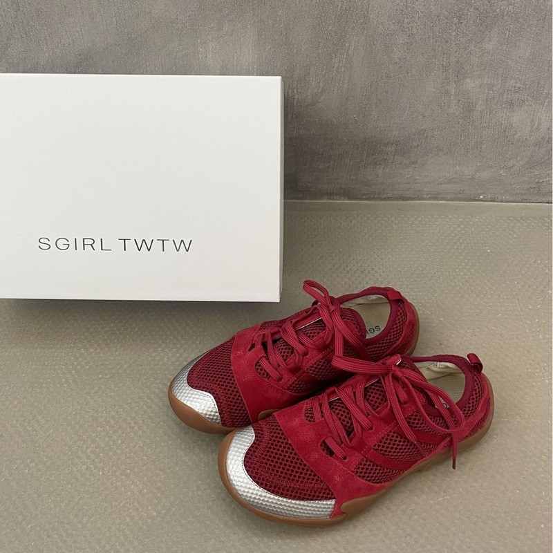 SGIRL TWTW复古运动德训阿甘鞋女2025新款舒适软底网面透气老爹鞋|undefined