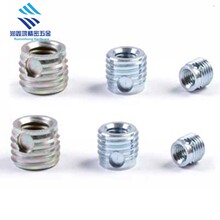 337型带孔自攻螺套M10*10带3盲孔自攻镶嵌件 螺纹护套 牙套