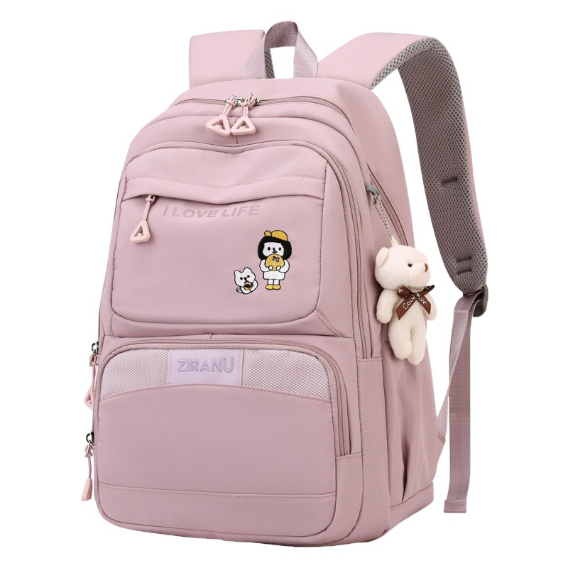 Liquidación de primavera 30% de descuento en mochila escolar de estilo preppy, mochila para estudiantes de secundaria, gran capacidad, cuidado de niñas a la moda