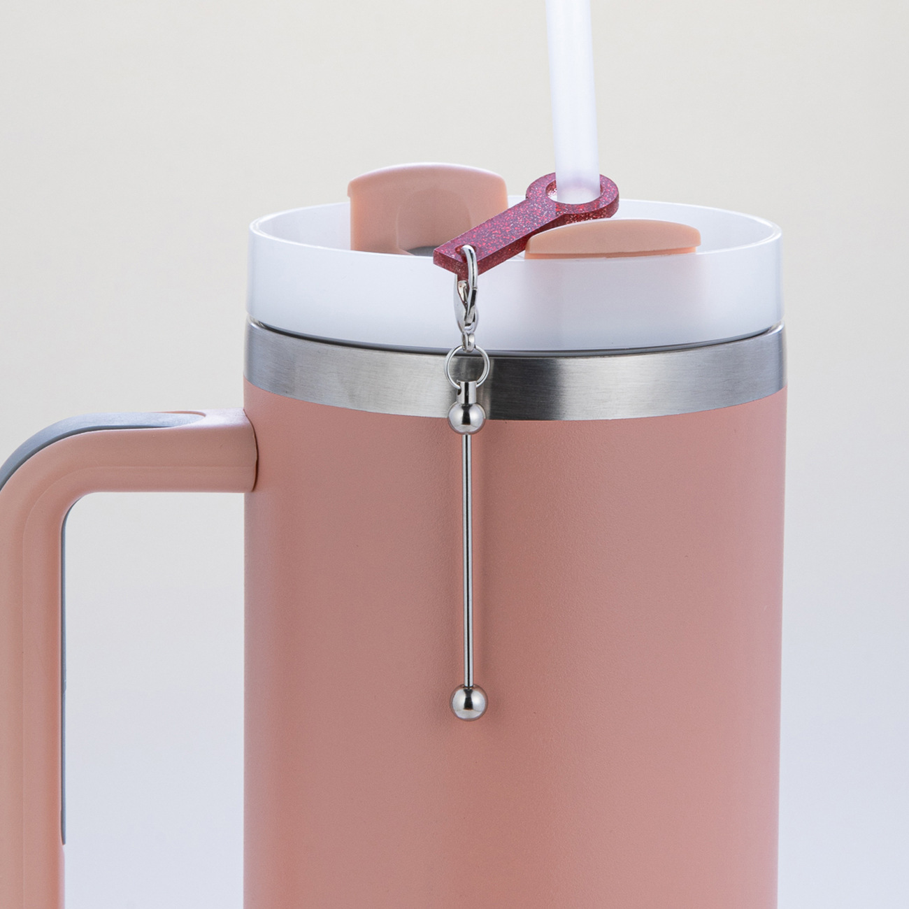 Punto DIY con cuentas de acrílico colgante de pajita para taza de agua de 8mm-10mm accesorios de pajita decoración al por mayor