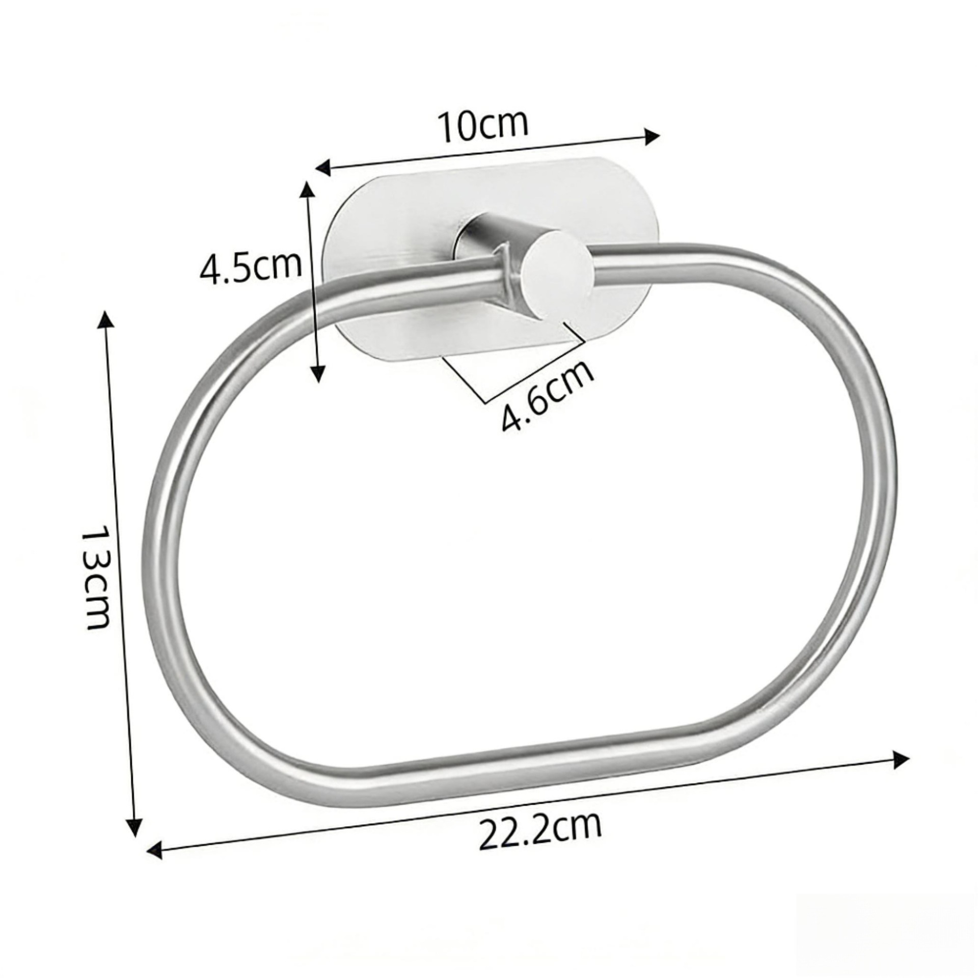 Anillo de toalla elíptico (plata)