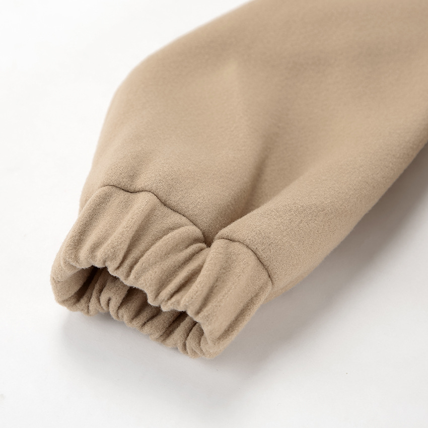 Damenbekleidung 2024 Herbst- und Winterdesign Fliegerjacke Mode Khaki Dicker Stehkragen Wollmantel Pendeln Damenbekleidung_voghion.com