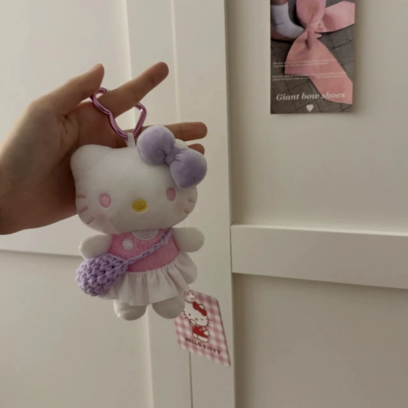 Sanrio, hello kitty, подлинная классическая мультяшная плюшевая кукла, сумка, упаковка, брелок