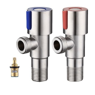 Triangle valve 304 stainless steel toilet water heater switch stainless steel angle valve wholesale 4 points hot and cold universal water stop valve