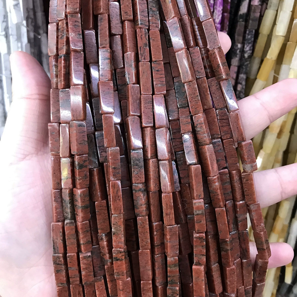 Rectangular beads, accessory, accessories, 4×13mm, DIY