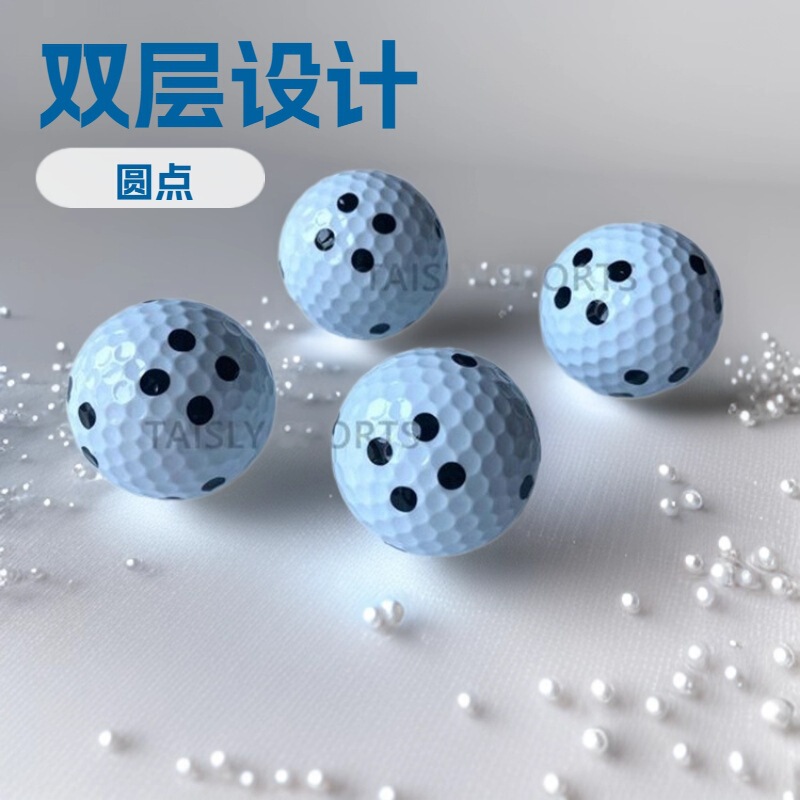 Golf Balls, 300 Pieces in Bulk, Practice Balls, Direct Sales from the Manufacturer, 2-Layer White Dot Balls, High Quality, Specialized for Long Distance