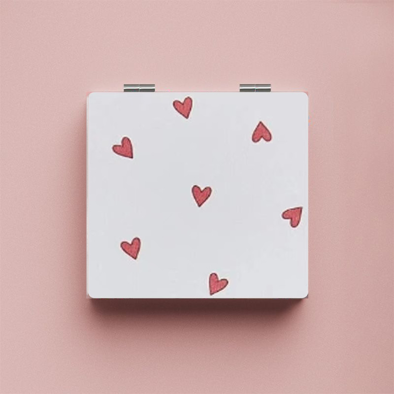 65g Weight Mirror Makeup Tools Types 1 Piece Quantity ABS Material Lips, Heart Shape Pattern Simple Style, Classic Style Style Simple Style Classic Style Lips Heart Shape ABS Mirror 1 Piece 3