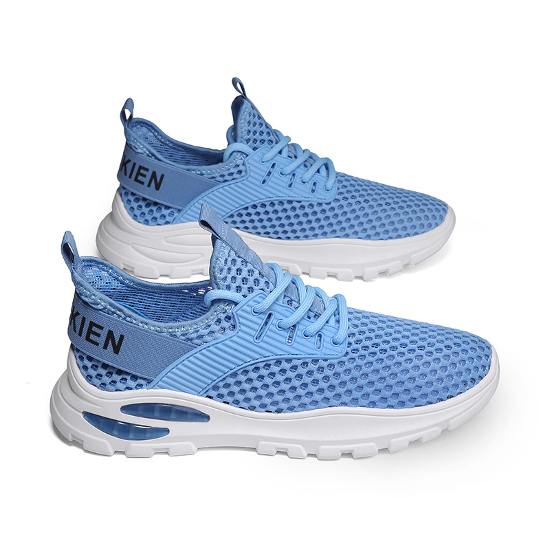 Men's oversized summer flying woven hollow lightweight sports shoes, men's running shoes_voghion.com