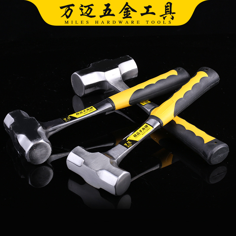 厂家货源连体八角锤多功能工地砸墙实心锤工地连体榔头一体八角锤