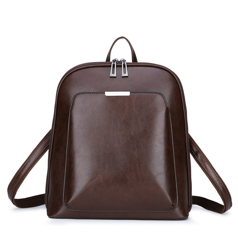 Men's Leather Camera Backpack For Business Travel And Storage_voghion.com