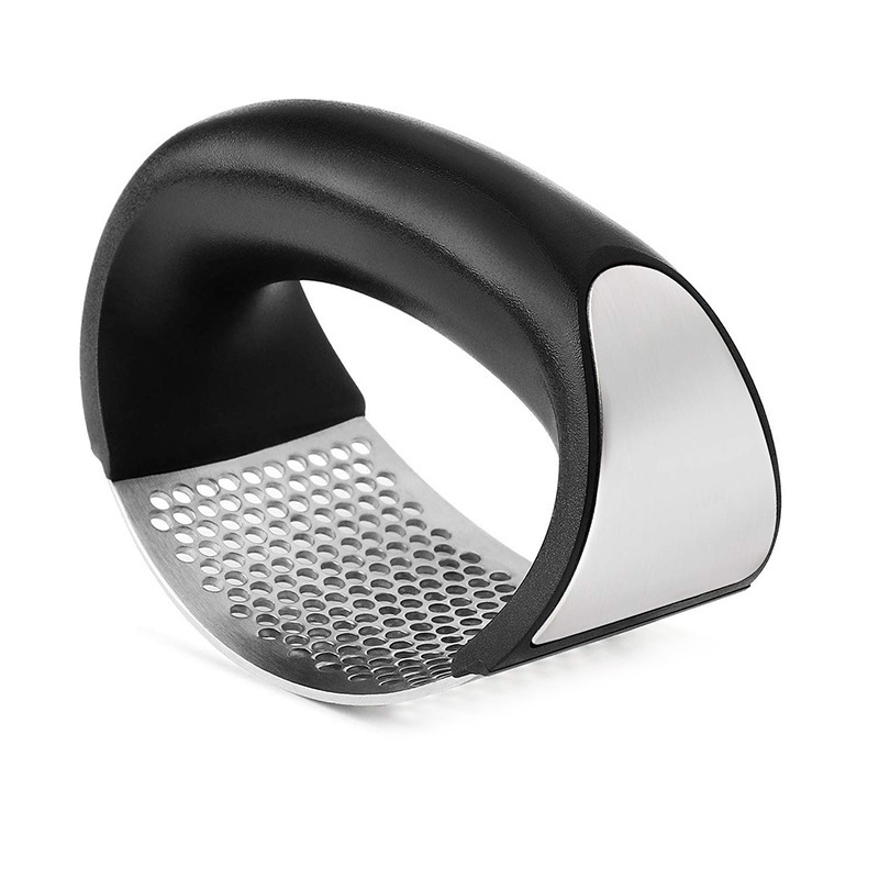 Prensa de ajos circular de acero inoxidable 304, éxito de ventas en Amazon, triturador de ajos, picadora de ajos, herramienta para hacer pasta de ajos.