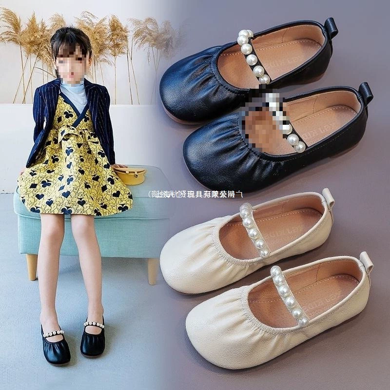 Кожаная обувь для девочек, туфли принцессы в корейском стиле, шапочка для маленьких девочек, модная детская обувь, детская обувь, весенне-осенняя обувь на плоской подошве с мягкой подошвой