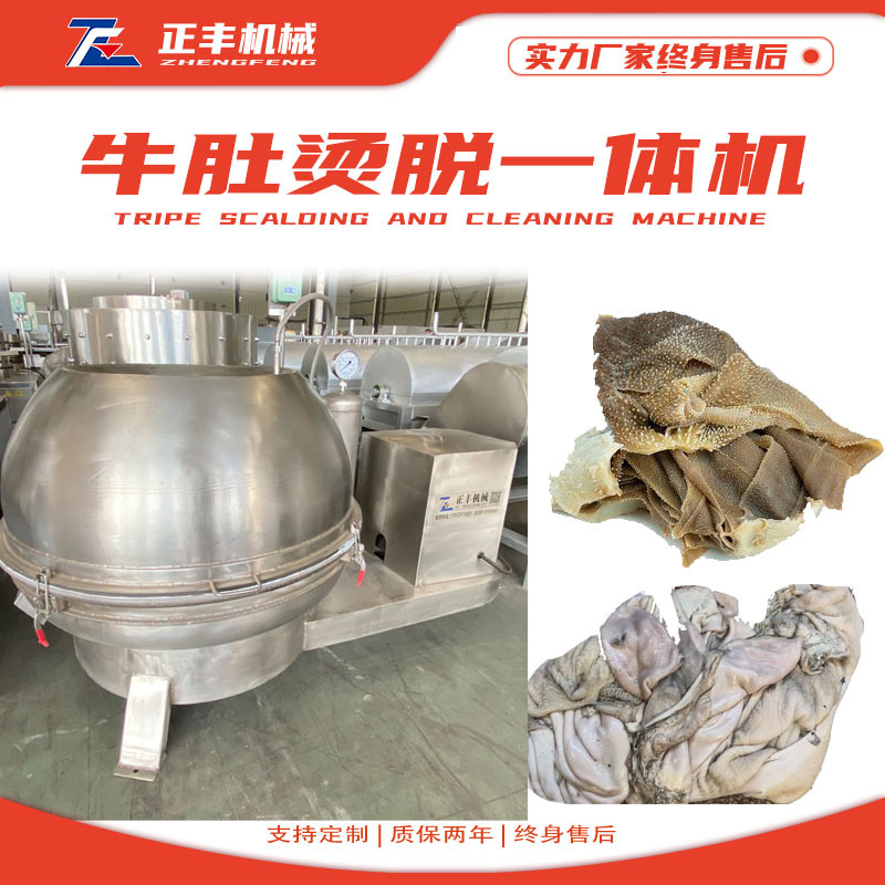 全自动大型牛百叶清洗机 304筒式牛羊肚烫洗一体机 牛肚清洗机