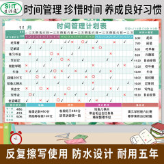 月計画表毎日時間管理カードスケジュール小学生学習自律表スケジュール表壁貼り