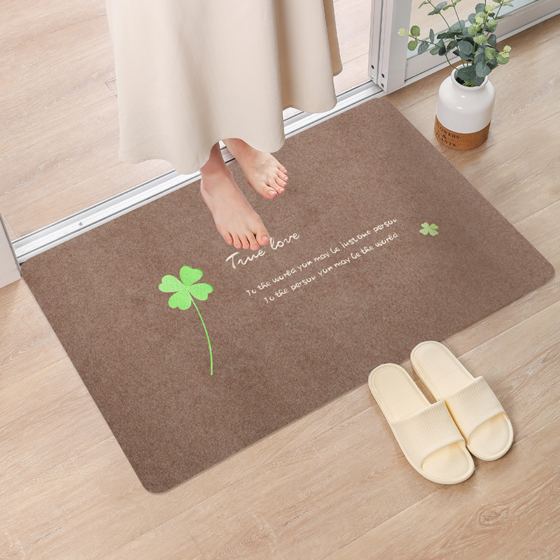 Entrance Door Floor Mat, Bathroom Shower Mat, Kitchen Water-Absorbent and Stain-Resistant Mat, Bedroom Living Room Crystal Velvet Carpet