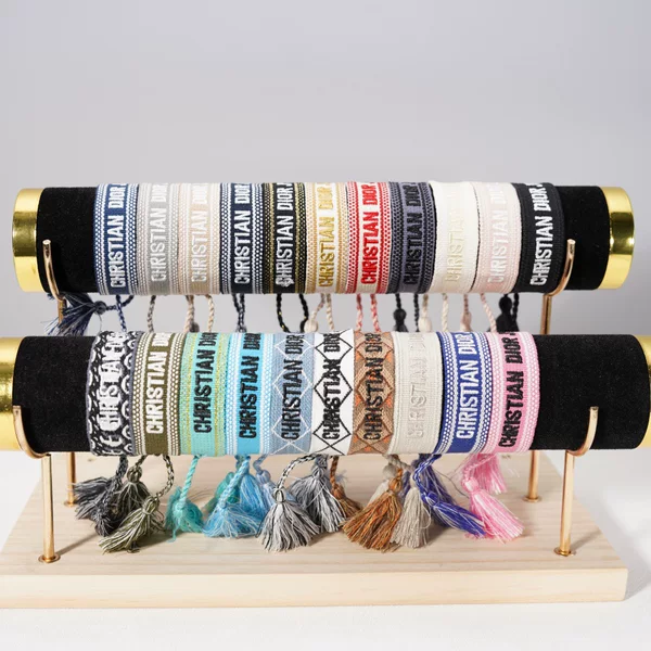 Cross Border Hand Rope Bohemian Tassel Women's Color Street Beat Embroidered Letter Woven Hand Rope Fashion Woven Bracelet