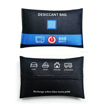 Car window defogging desiccant new car moisture absorption desiccant deodorization moisture-proof dehumidification bag dehumidification bag silica gel desiccant (Aktiv kömürlü qoxu uducular) - silicone-desiccant-400g-black-new