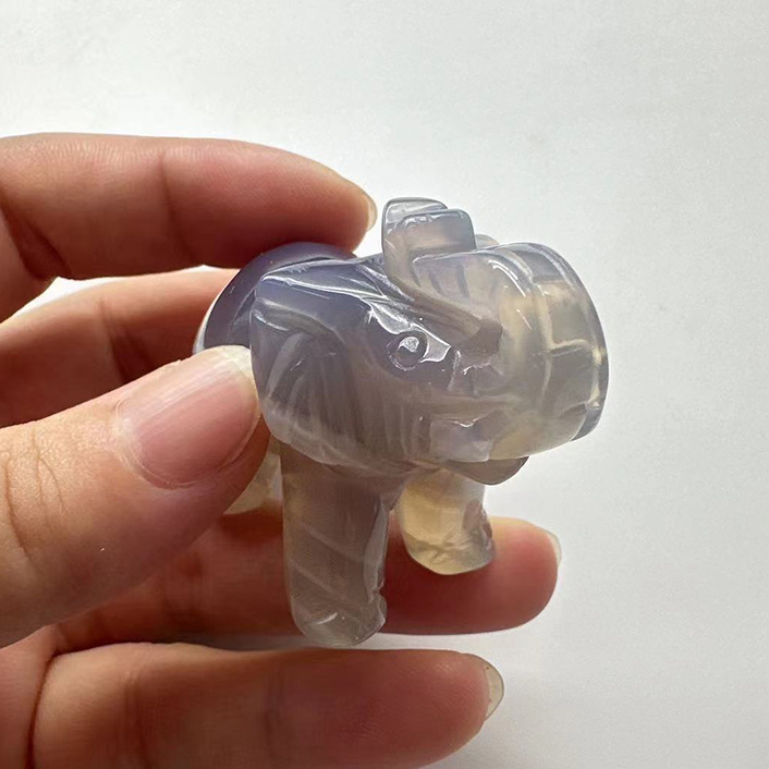 国境を越えた黒縞メノウ象玉の家庭装飾品水晶粉晶七彩蛍光石花緑灰メノウ|undefined
