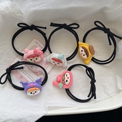 New cartoon girl with hat for social media, Japanese and Korean sweet girl, youthful hairstyle, elastic hair tie women