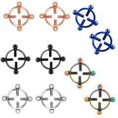 Breast Ring Decorations Hot Selling in Europe and America, Stainless Steel Screw Round False Nipple Ring Wholesale, Direct Sales of Fake Piercing Manufacturer