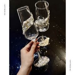 婚約花嫁の背の高いシャンパングラス花装飾新婚夫婦結婚式の乾杯カップティーカップ儀式装飾花