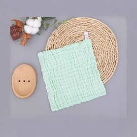 婴幼儿口水纱巾纯色纱布外出方便携带居家使用多色可选可批发