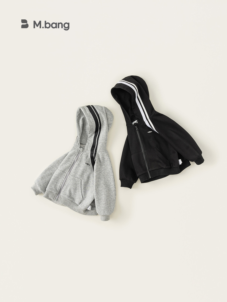 Youbao ropa para niños primavera nuevos productos tops para niños deportes casuales suéter con cremallera chaqueta con capucha de bolsillo grande