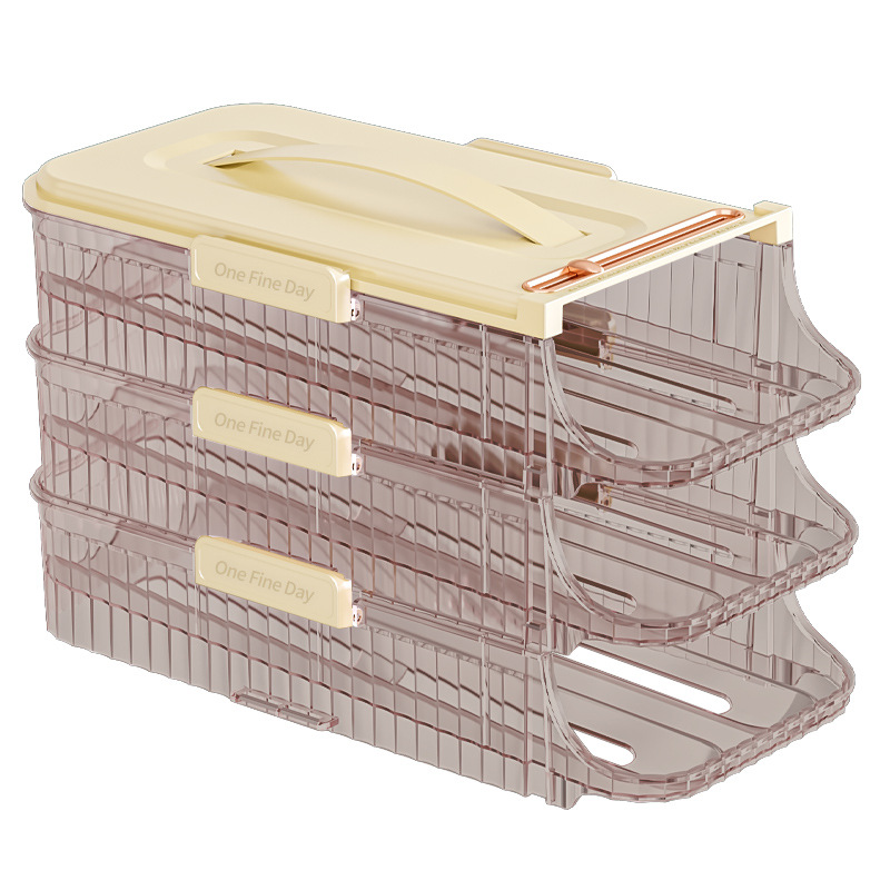 Puerta del refrigerador del balanceo huevo titular caja de almacenamiento de huevos refrigerador apilable portátil caja de huevos de cocina image 7
