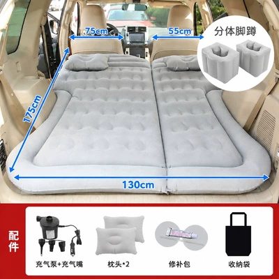Air Bed Sleeping Artifact – Vehicle-mounted inflatable bed - honeycomb-suv-gray-square-pier-dual-use-for-trunk-and-rear-seats