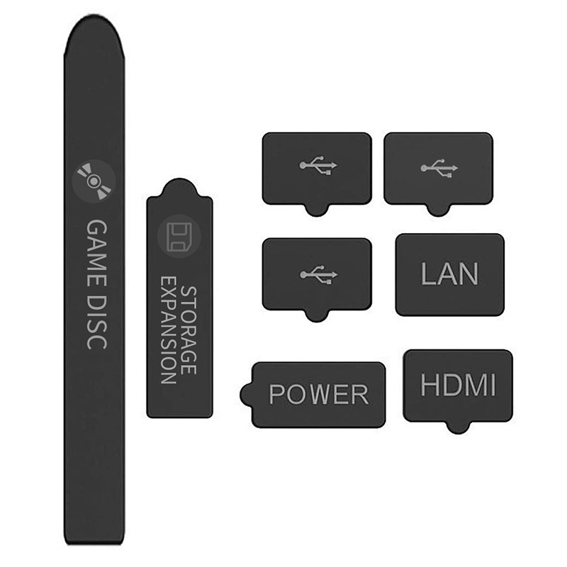 XBOX シリーズ SX コンソール防塵セット HDMI 8 ピース防塵プラグ防塵ネットに適しています。|undefined