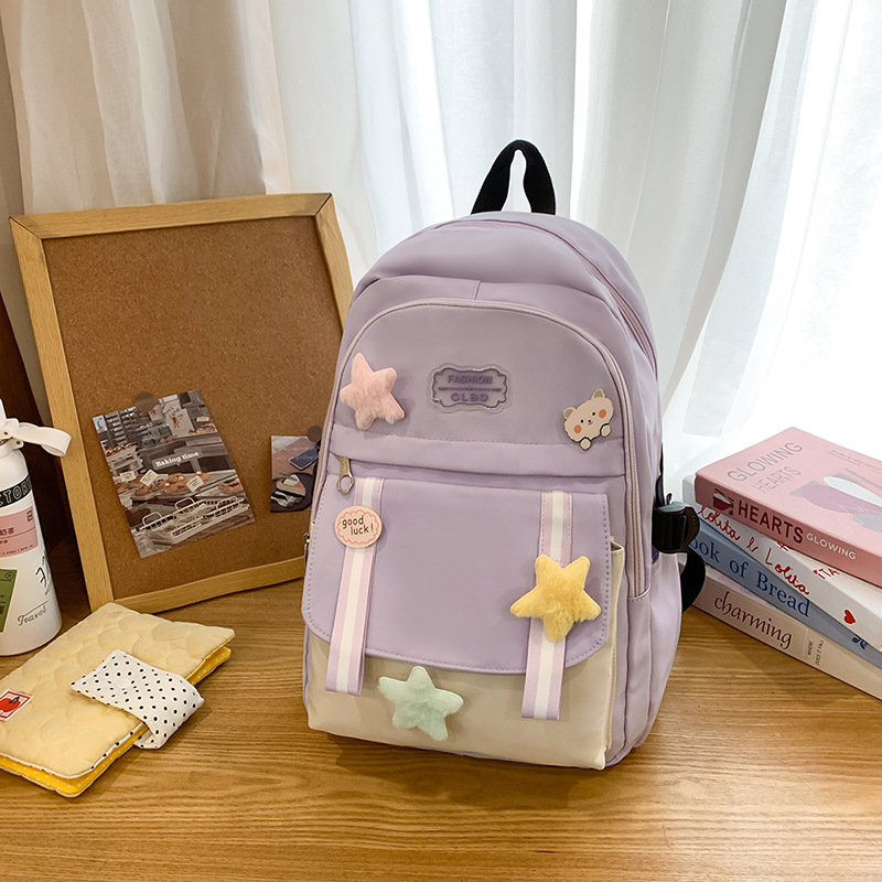 2025 nueva mochila de ocio del campus, mochila versátil de alto valor para estudiantes de primaria y secundaria, mochila de gran capacidad de moda