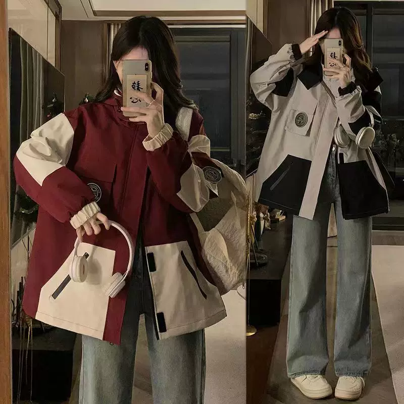 Spring Jacket for Elementary Students -Beloved American Style, Oversized Loose Fit