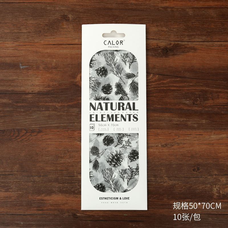 Papel de pera de Navidad Nordic copo de nieve de papel flor material de embalaje floristería Nochebuena ramo de flores papel de embalaje al por mayor image 8