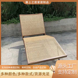 休闲藤编躺椅阳光房躺椅 庭院阳台躺床躺椅 午休折叠便携躺椅