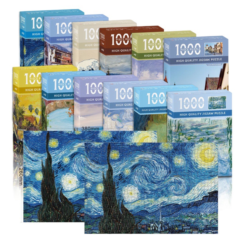 Rompecabezas de papel de fábrica Juguetes educativos de descompresión para adultos Mini estilo explosivo Rompecabezas de papel transfronterizo difícil 1000 piezas