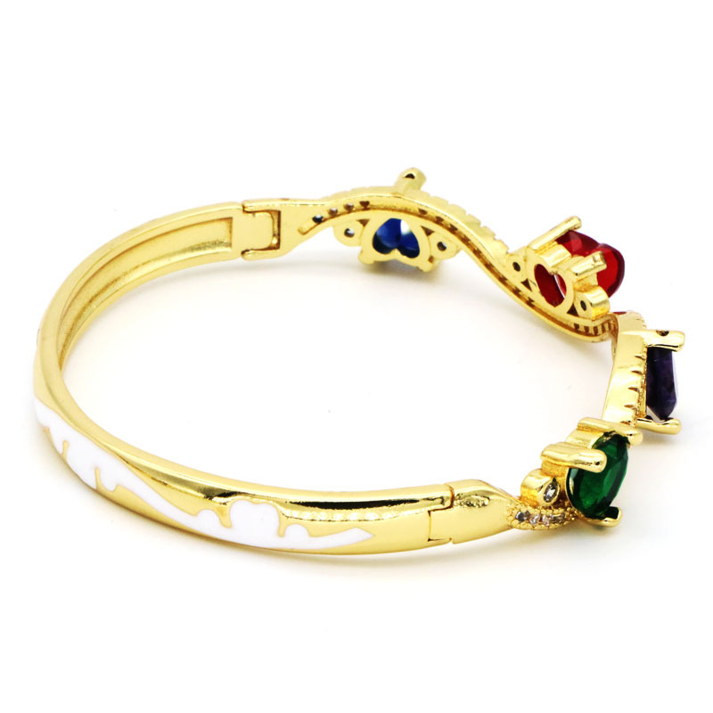 Fashion Devilu0027S Eye Copper Inlay Zircon Bangle 1 Piece