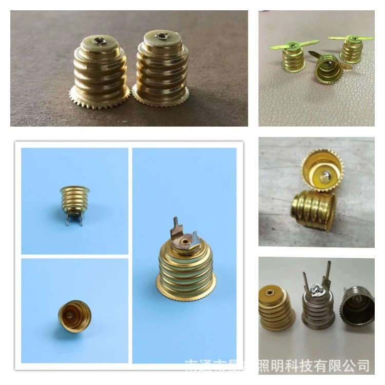 Поставка кружевного винта патрон лампы E12 E14 латунный никелированный патрон лампы Электрический эксперимент электрические бусины, поддерживающие патрон лампы E10