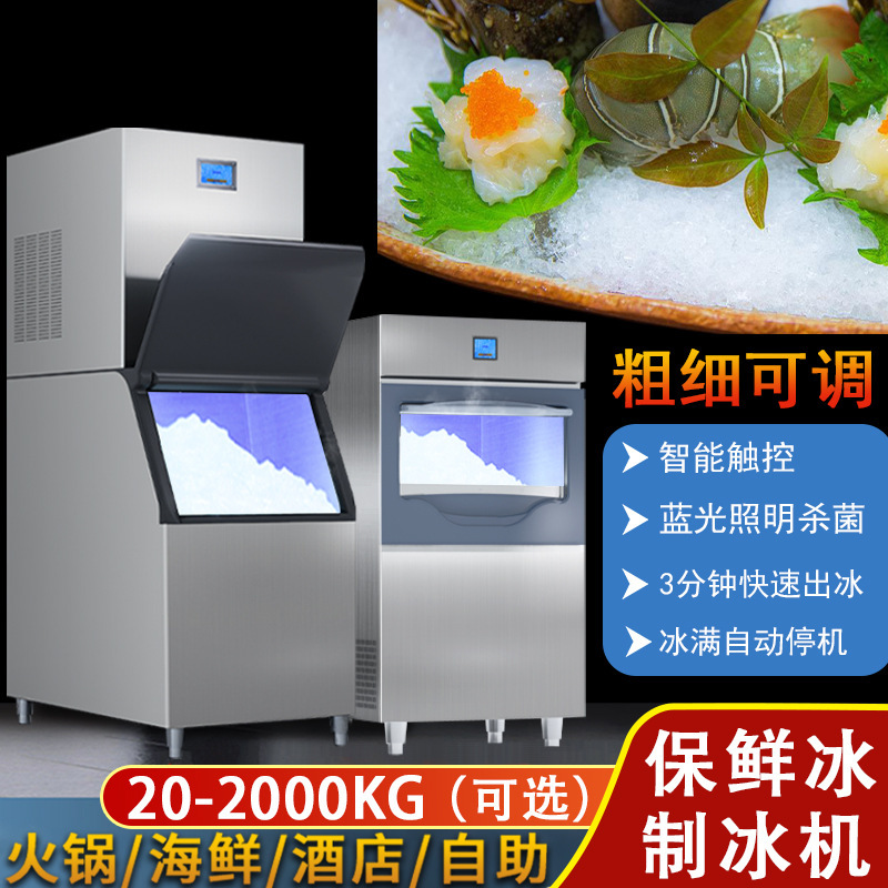 Ice Crushed Ice Maker Commercial Hot Pot Restaurant Supermarket Hotel Restaurant Food Factory Seafood Preservation Laboratory Snowflake Smoothie