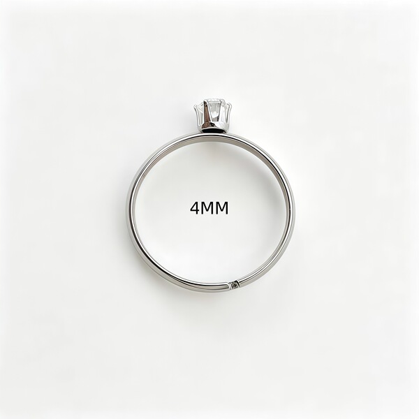 Ring with stone with zircon stainless steel