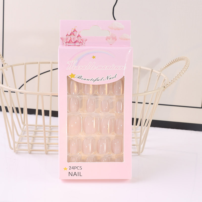 儿童新品穿戴甲多巴胺月光猫眼指甲贴片糖果色甲片贴片|undefined