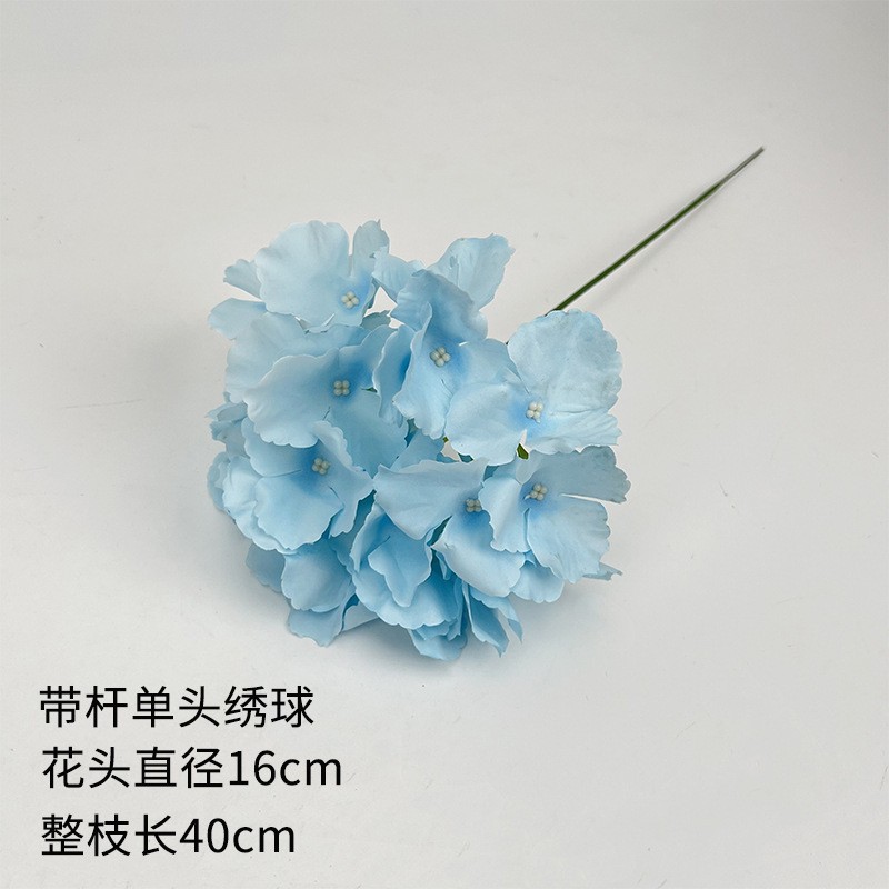 Flor azul cielo flor de bodas flor de seda flor de bodas flor de decoración de flor de vestíbulo flor de techo suave