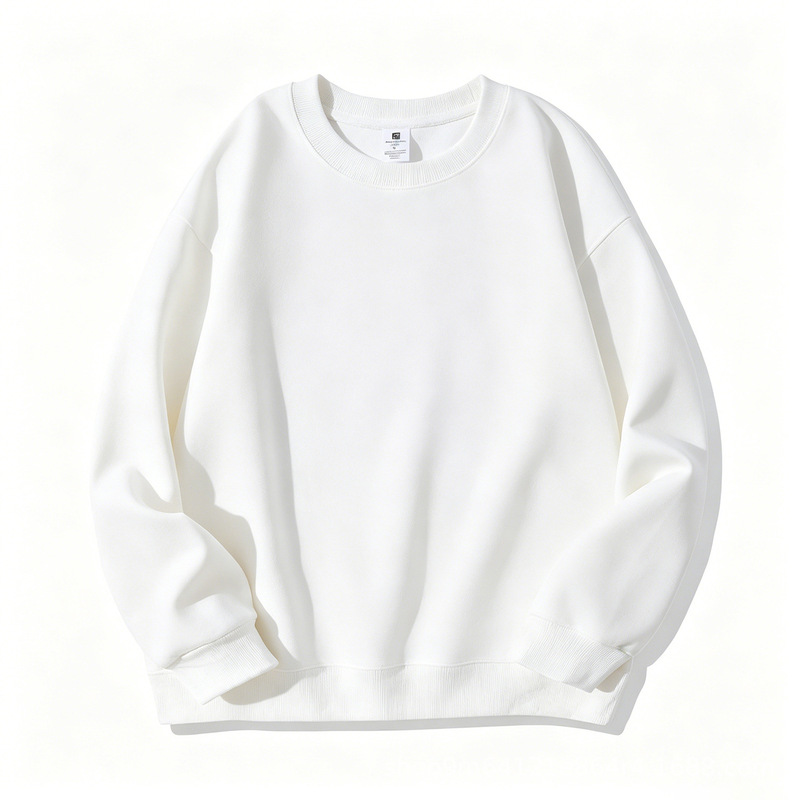 Autumn and Winter New Men's Pure Cotton Ribbed Collar Sweatshirt, American Style, Simple, Fashionable, Comfortable, Versatile Unisex Top Sweatshirt Autumn and Winter New Men's Pure Cotton Ribbed Collar Sweatshirt, American Style, Simple, Fashionable, Comfortable, Versatile Unisex Top Sweatshirt