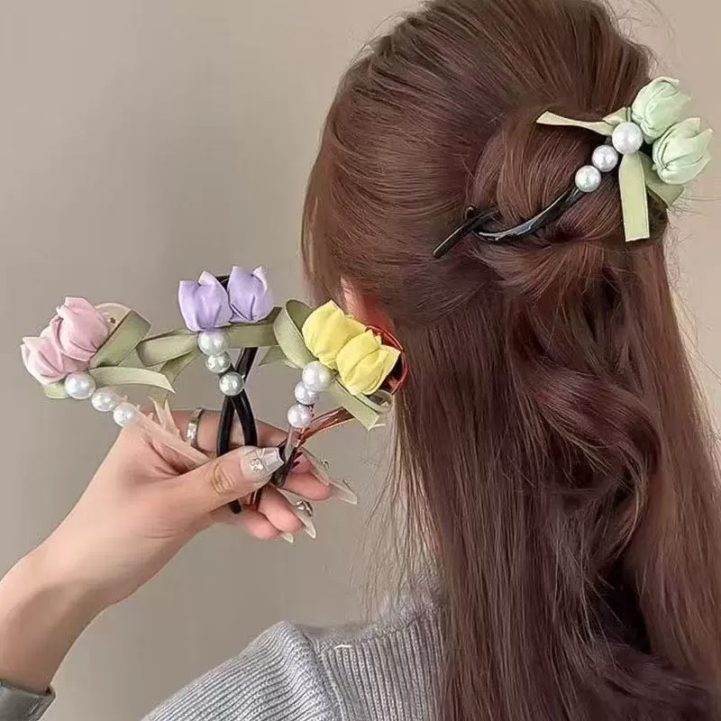 Крючок для волос Cute hairgrip, детская игрушка Pilsan Play Car, заколки из жемчуга, акула, цветочная, новая коллекция