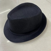 夏天防晒亚麻草编爵士帽英伦礼帽男女草帽沙滩遮阳帽韩版太阳帽子