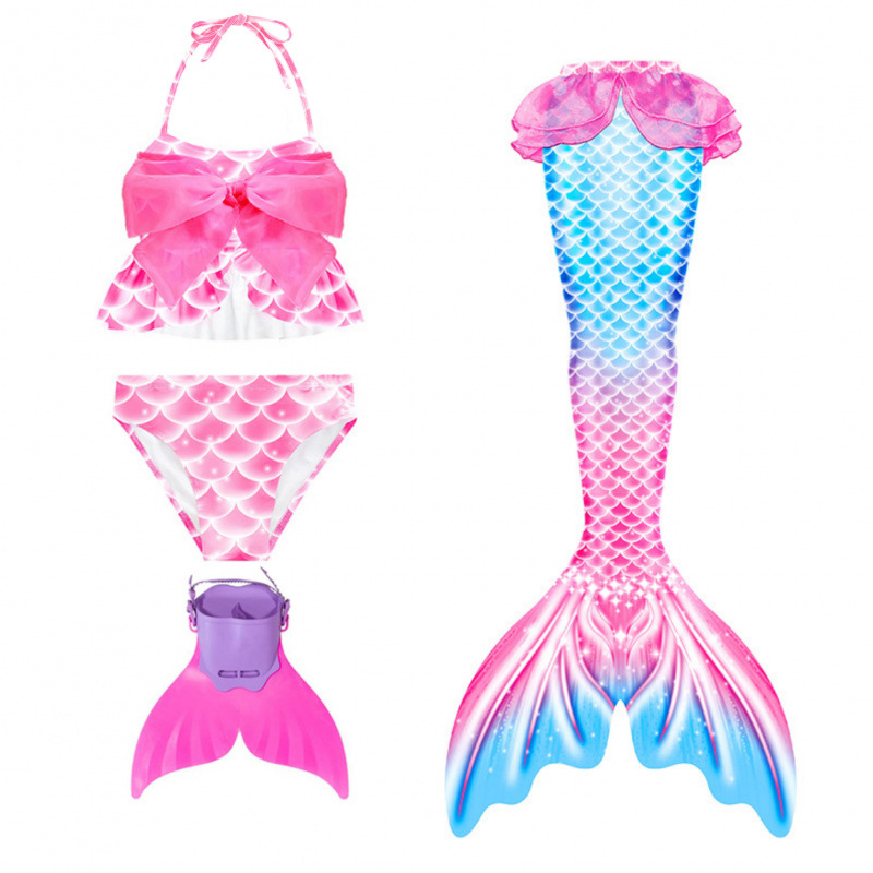Niños sirena de cola set femenino de verano bebé trajes de baño niña pequeña falda de princesa 2023 nuevo