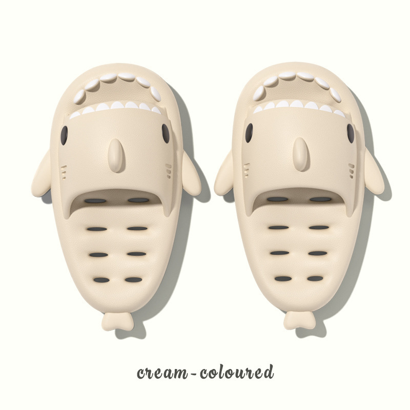 Zapatillas de fondo de masaje de tiburón pareja de adultos antideslizante baño fugas zapatillas de moda al aire libre divertido hogar sandalias lindas