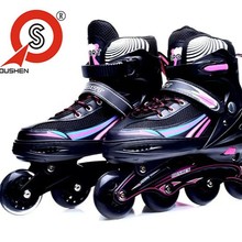 跨境款成人全闪溜冰鞋可调节儿童小学生溜冰鞋轮滑鞋初学者男女孩