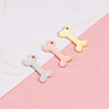 Foreign trade thermal sales mirror stainless steel pet bone shape jewelry accessories DIY bone dog card identity card