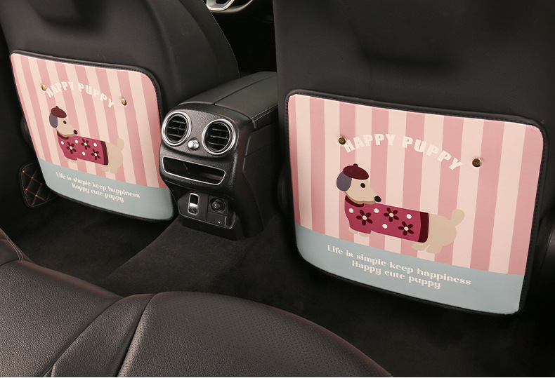 Puppy lady cute cartoon chair back anti-kick cushion car seat chair back anti-fouling cushion short backpack suspension type