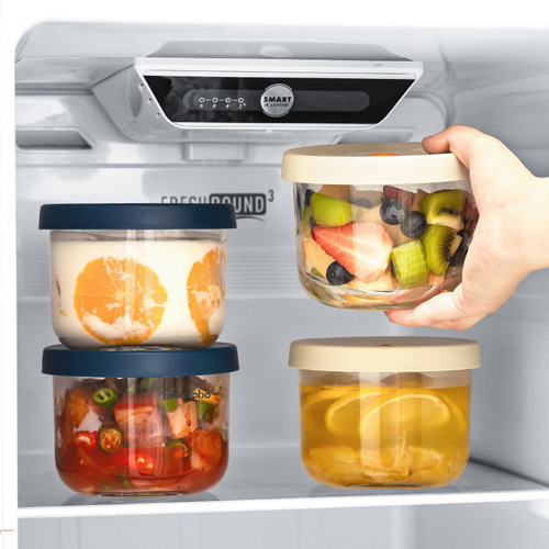 New sealed leak-proof glass preservation bowl, stackable wide mouth picnic box with lid, fruit box, baby food box